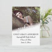 Foto Afstuderen Aankondiging met Modern Script (Staand voorkant)