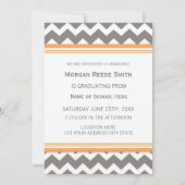 Foto Afstuderen Aankondiging Oranje grijs (Achterkant)