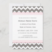 Foto Afstuderen Aankondiging Roze grijs (Achterkant)