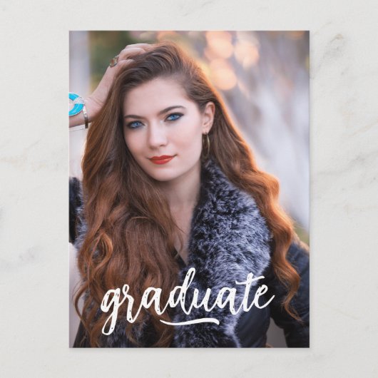 Foto Afstuderen Aankondiging/Uitnodiging Briefkaart (Voorkant)