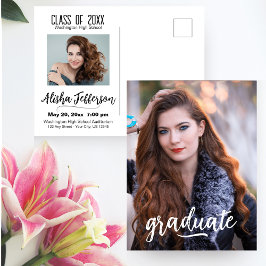 Foto Afstuderen Aankondiging/Uitnodiging Briefkaart