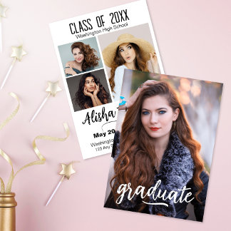 Foto Afstuderen Aankondiging/Uitnodiging Kaart