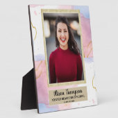 Foto Afstuderen Abstract Roze Blauwe tablet Fotoplaat (Zijkant)