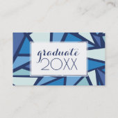 Foto Afstuderen | Abstracte blauw-ijskranen Contactkaartje (Achterkant)