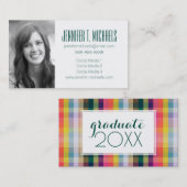 Foto Afstuderen | Abstracte Schotse ponden Contactkaartje (Voorkant / Achterkant)