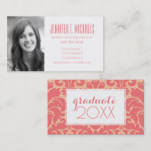 Foto Afstuderen | Achtergrond van barokstijl Contactkaartje (Voorkant / Achterkant)