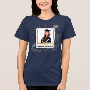 Foto Afstuderen Afstuderen Trots Papa Mam Custom Tri-Blend Shirt