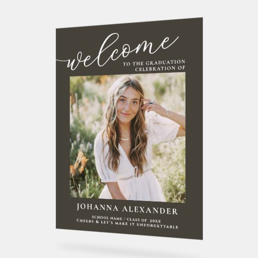 Foto Afstuderen Afstuderen Welkom Acryl Bord (Hoek)