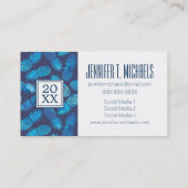 Foto Afstuderen | ananas van blauwe tinkleurstof Contactkaartje (Achterkant)