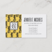 Foto Afstuderen | ananas Zigzags Contactkaartje (Achterkant)