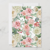 Foto Afstuderen Announement, Elegant, Floral Kaart (Achterkant)