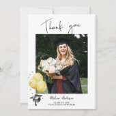 Foto Afstuderen Ballonnen Dank u Bedankkaart (Voorkant)