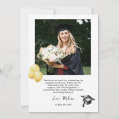 Foto Afstuderen Ballonnen Dank u Bedankkaart (Achterkant)