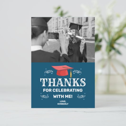 Foto Afstuderen Bedankkaart (Staand voorkant)