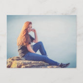 Foto Afstuderen BEWAART DE DATUM Briefkaart (Voorkant)