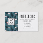 Foto Afstuderen | Blauwgroen puistjes Contactkaartje (Achterkant)