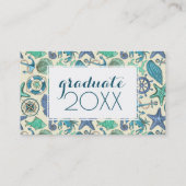 Foto Afstuderen | Blauwgroen Zee dierentuin Contactkaartje (Achterkant)