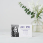 Foto Afstuderen | Bloemen en veren Contactkaartje (Staand voorkant)