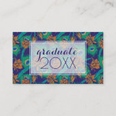 Foto Afstuderen | Bloemen en veren Contactkaartje (Achterkant)