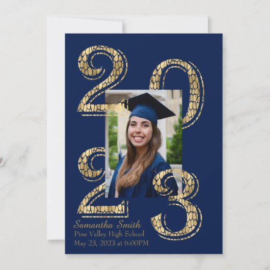 Foto Afstuderen Blue and Gold 2023 Kaart (Voorkant)