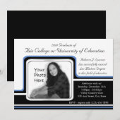 Foto Afstuderen/Blue Stripe Kaart (Voorkant / Achterkant)