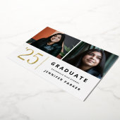 Foto afstuderen Bold Jaar 2 Folie Uitnodiging (Gedraaid)