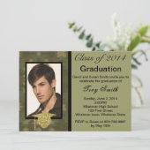 Foto Afstuderen Camouflage Uitnodiging (Staand voorkant)