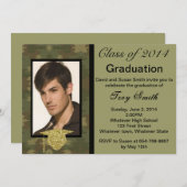 Foto Afstuderen Camouflage Uitnodiging (Voorkant / Achterkant)