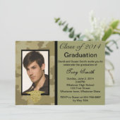 Foto Afstuderen Camouflage Uitnodiging (Staand voorkant)