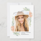 Foto Afstuderen Card Waterverf / Flowers Kaart (Voorkant)