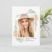 Foto Afstuderen Card Waterverf / Flowers Kaart (Staand voorkant)