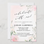 Foto Afstuderen Card Waterverf / Flowers Kaart (Achterkant)