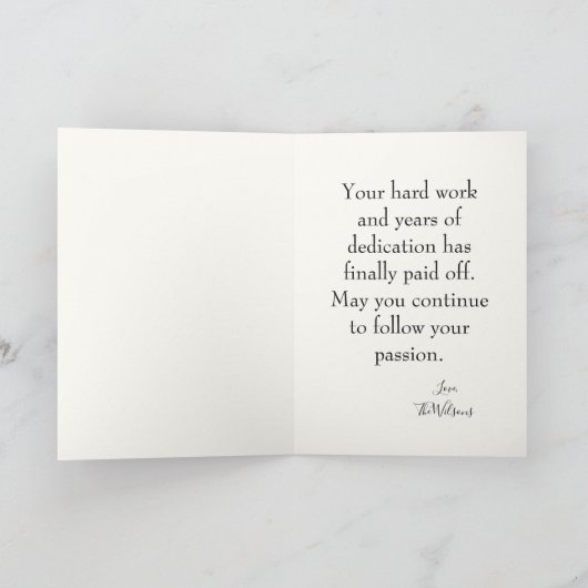 Foto afstuderen Celebration Kaart (Binnen)