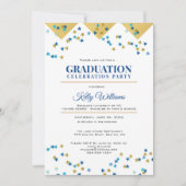 Foto Afstuderen Celebration Party, Gold, Blue, Kaart (Voorkant)