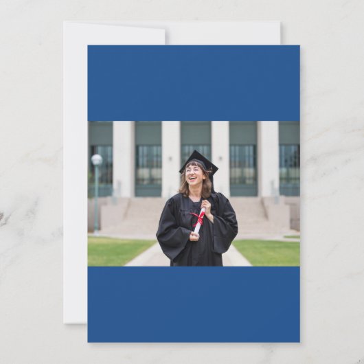 Foto Afstuderen Celebration Party, Gold, Blue, Kaart (Achterkant)