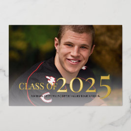Foto Afstuderen Class of 2023 Gold Foil Folie Uitnodiging