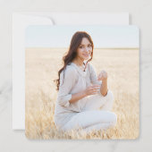 Foto Afstuderen Collage Gray en Faux Copper Aankondiging (Achterkant)