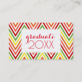 Foto Afstuderen | Colorful Zigzag Chevron Contactkaartje (Achterkant)