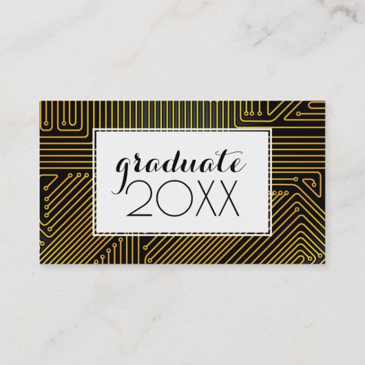 Foto Afstuderen | Computercircuit Contactkaartje (Achterkant)