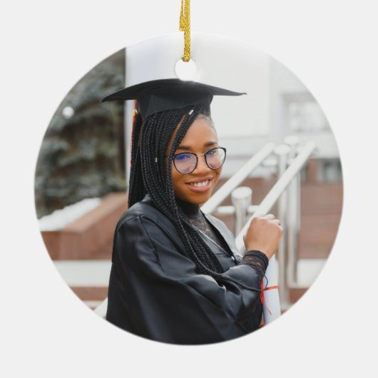 Foto-Afstuderen-congraten geborsteld Bourgogne & G Keramisch Ornament (Achterkant)