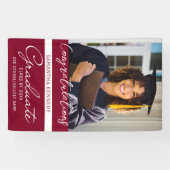 Foto Afstuderen Congrats Afstudeerder 2023 Burgund Spandoek (Horizontaal)