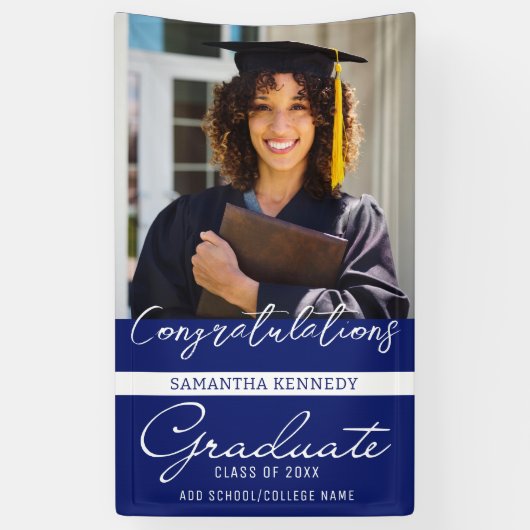 Foto Afstuderen Congrats Afstudeerder Class of 202 Spandoek (Verticaal)