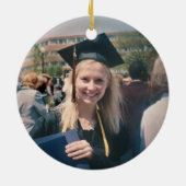 Foto Afstuderen Congrats Green White en Black Keramisch Ornament (Achterkant)