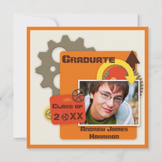 Foto Afstuderen Cool Gears Kaart (Voorkant)