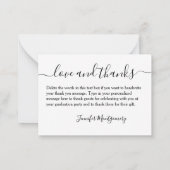 Foto Afstuderen Dank u Kaart voor kleine notitie Notitiekaartje (Achterkant)