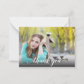 Foto Afstuderen Dank u Kaart voor kleine notitie Notitiekaartje (Voorkant)