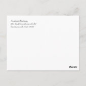 Foto Afstuderen Dank u kaart zwart/rood Damask (Achterkant)