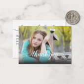 Foto Afstuderen Dank u Klein Notitiekaartje (Voorkant / Achterkant in situ)