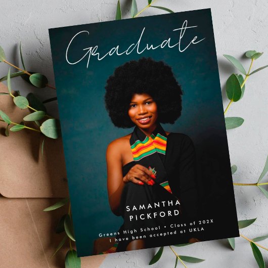 Foto Afstuderen Editable High School Aankondiging