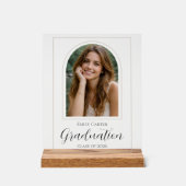 Foto Afstuderen | Elegant Schrift Acryl Bord (Voorkant)